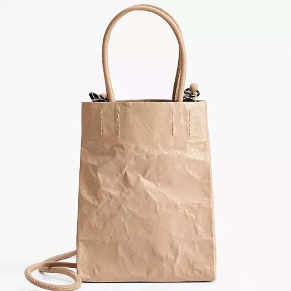 NWT Mango Wrinkle Effect Bag